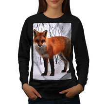Wellcoda Fox Winter Photo Animal Womens Sweatshirt, Smart Casual Pullover Jumper - £23.03 GBP+