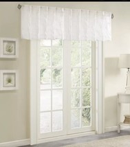 Madison Park Lightweight Sheer Embroidered Window Valance 50&quot;W x 18&quot;L - £8.05 GBP