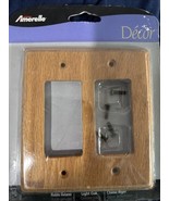 Amerelle 2-Gang Solid Oak Rocker Decorator Wall Plate, Light Oak 901RRL ... - $8.06 CAD