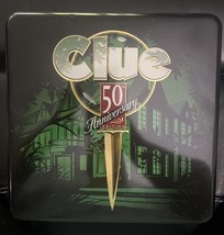 Clue 50th Anniversary Edition Tin Box Game 1998 Parker Brothers Hasbro EUC - €26,18 EUR