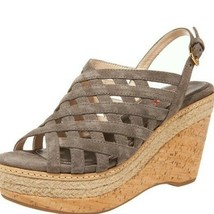 Prada Women&#39;s Suede Cage Wedge Platform Sandals Shoes size 40 US 10 - £117.94 GBP