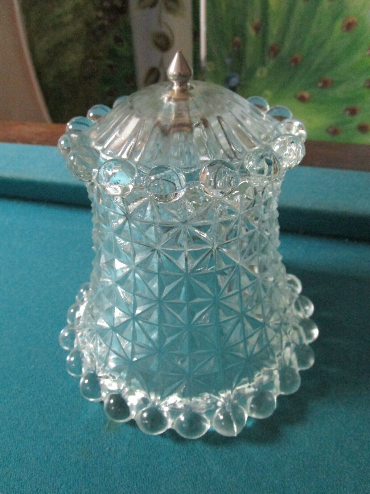 Primary image for DEPRESSION GLASS SHADE PRESSED GLASS VINTAGE