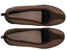 Land&#39;s End Women&#39;s Brown Flat Comfort Slip On Ballet Shoes (Size: 10) - £15.79 GBP