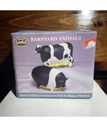 Sakura /Bradon House Vintage Salt and Pepper Shakers. Barnyard Cow &amp; Pig... - $14.01