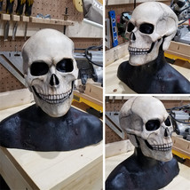 Full Head Skull Mask Helmet With Movable Jaw 3D Skeleton Skull Horror Ma... - £8.89 GBP+