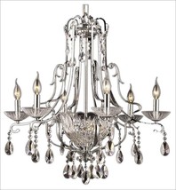 Chandelier DALE TIFFANY OXFORD Contemporary 3-Light Polished Chrome Crystal - $1,800.00