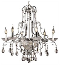 Chandelier Dale Tiffany Oxford Contemporary 3-Light Polished Chrome Crystal - $1,800.00