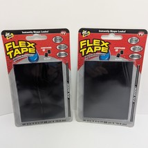 Flex Tape Black 3&quot;x4&quot; 2 Packs, 4pcs Total Waterproof Strong Rubberized L... - $12.74