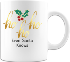 Novelty Ho Ho Ho Ceramic Coffee Mug Printed on Both Sides Great Gift Ide... - $16.98