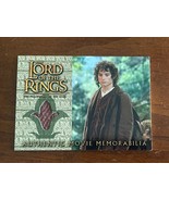 Lord of The Rings Elijah Wood Frodo&#39;s Travel Jacket Costume Card 2002 Topps - $148.49