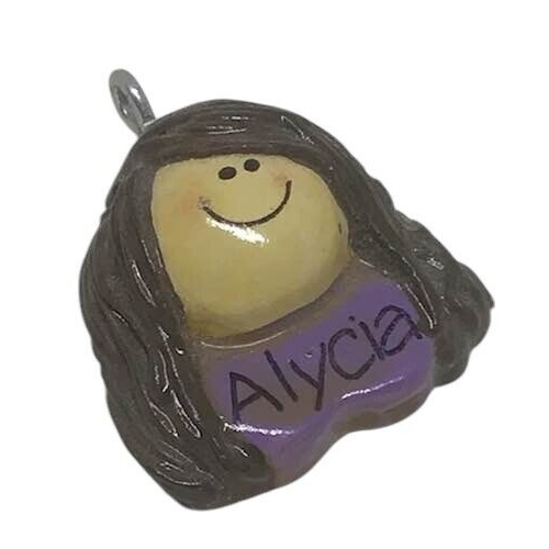 Alycia Personalized Necklace Keychain Charm Girl Female Homemade Face Da... - $9.89