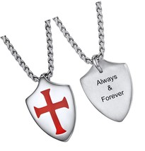 Vintage Masonic Knight Templar Necklace, 316L Steel - $1,049.67 MXN