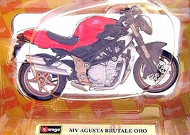 Mv Agusta Brutale Oro ,Burago 1/18 Modello Moto Da Collezione In Miniatura... - £27.03 GBP