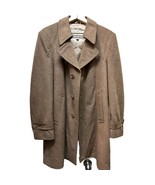 Stratojac Faux Suede Water Repellent Men&#39;s Size 42 Brown Car Coat Vintage - $60.51 CAD