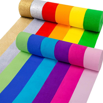 Coceca 12 Rolls 984Ft Crepe Paper Streamers in 12 Colors for Rainbow Par... - $18.09