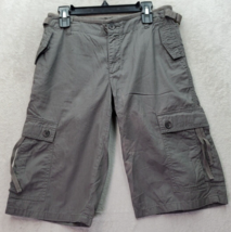 Bonpoint Cargo Shorts Youth Size 12 Gray 100% Cotton Pockets Adjustable ... - $14.79