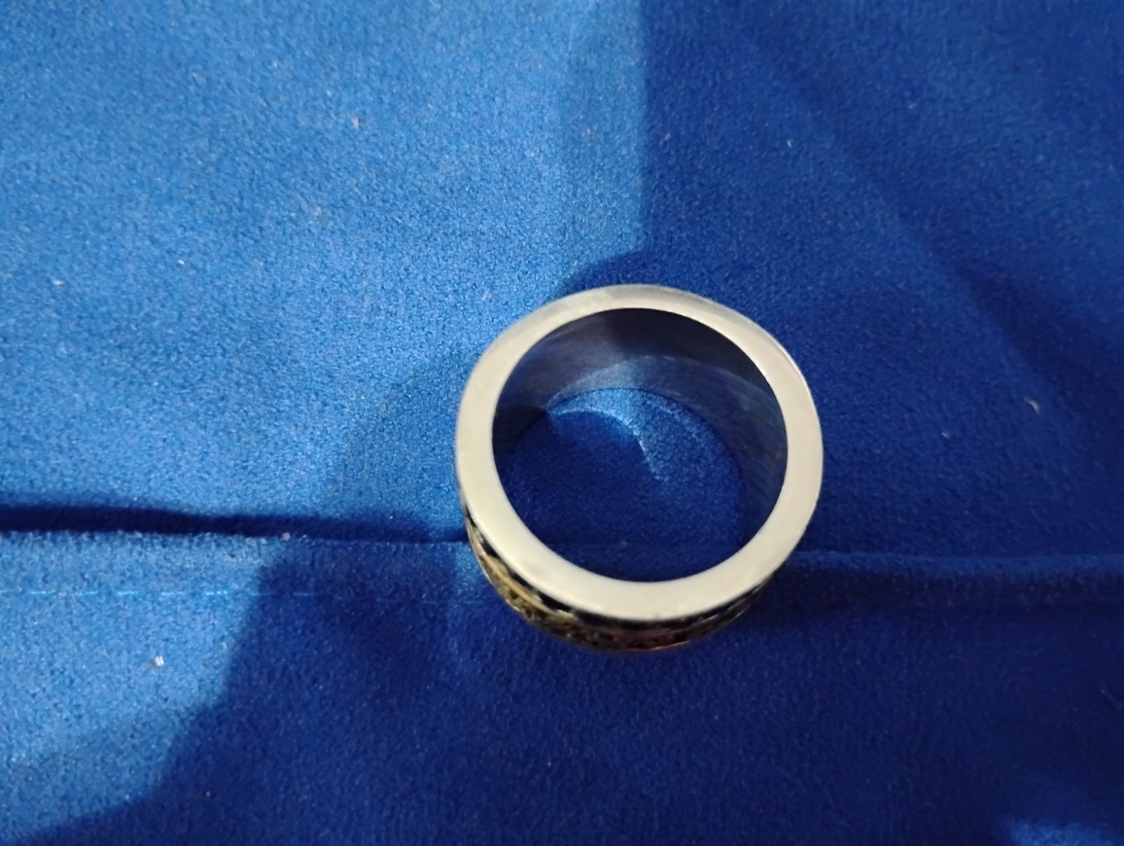 925 Sterling Silver Skull Black Zircon 15mm Wide Ring Band Sz 12 Free Shipping Item image 3