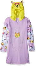 Emojination Girls&#39; Big Hooded Nightgown, Kitty Cat Costume Gown - $11.24