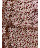 2 Y   pink fuchsia daisy flower Venise Venice Narrow   lace trim 1/2&quot; US... - €1,38 EUR