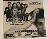 Cracking Up Print Ad Advertisement Molly Shannon Jack Black Jason TPA18 - £4.66 GBP