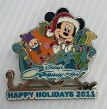 Disney Happy Holidays Pin - 2011 Contemporary Resort Mickey Santa Sled Rare - $18.69