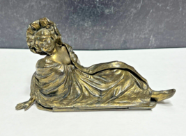 Jennings Brothers Victorian Naughty Gilt Bronze Mechanical Lady Signed JB 2039 - $222.75