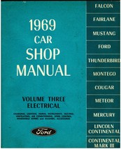 Electrical Shop Manual 1969 Ford Falcon Fairlane Mustang TBird Cougar Me... - $25.00