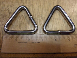 PRO RIG Stainless Steel Triangle AISI316 welded 8mm x 50mm X 2 pcs USA - $239.83 MXN