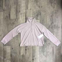 Athleta Seasoft 1/4 Zip Sweatshirt Mauve Lilac Purple Mock Neck Pullover... - $59.39
