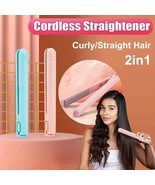 Mini 2-in-1 Curling Iron &amp; Straightener Portable Dual-Purpose Hair Styli... - €21,56 EUR