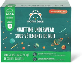Mama Bear Boys Overnight Underwear Size L/XL 60-125 lbs 38 Count NEW - $36.60 CAD