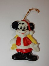 Walt Disney Productions Japan Mickey Mouse as Santa Porcelain Ornament RARE - £11.79 GBP