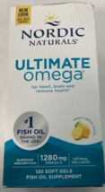 Nordic Naturals Ultimate Omega Oil Supplement 120 Lemon Flavor Softgels Ex 11/26 - $28.93