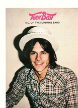 KC and the Sunshine Bandl teen magazine pinup clipping white hat Full page - $1.50