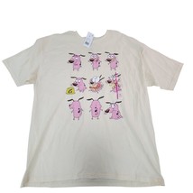 Men&#39;s Courage The Cowardly Dog Short Sleeve Graphic T-Shirt - Beige XXL - £10.05 GBP