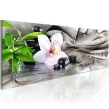 Tiptophomedecor Stretched Canvas Zen Art - Zen Composition: Bamboo, Orchid And S - £72.54 GBP+
