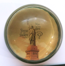 RARE 1890s antique 3&quot; Statue Of Liberty New York City NY Glass Paperweight - £60.25 GBP