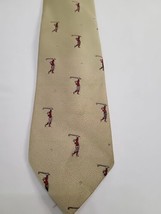 Rutlands Neck Tie All Over Golfer Embroidery - $34.53