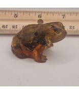 Tiny Frog Toad Figure Multi-Color Stone Chip Filled Resin &quot;Vomit Frog&quot; 2... - $6.30