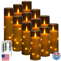 Da by Flameless Candles with Recessed String Light, Battery Operated Can... - $55.23
