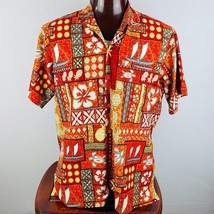 Rima Mens Large L Tropical Hawaiian Tribal Theme Festive Colorful Shirt - £12.03 GBP