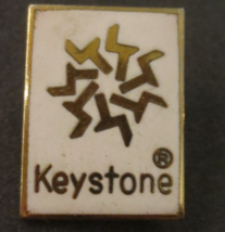 KEYSTONE SKI RESORT Lapel Pin White and Gold - $9.65