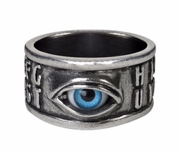 Ouija Board Mystical Seance Magick Ring Blue Eyeball Letters Alchemy Gothic R215 - £27.93 GBP
