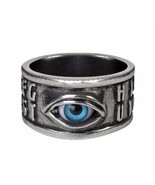 Ouija Board Mystical Seance Magick Ring Blue Eyeball Letters Alchemy Got... - £27.32 GBP