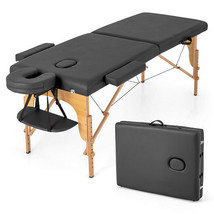84 Inch Foldable Massage Table with Carrying Bag and Height Adjustable-Black - C - €167,16 EUR
