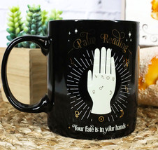 Wicca Fortune Teller Psychic Tarot Cards Palm Reading Chirology Coffee Mug Cup - £15.01 GBP