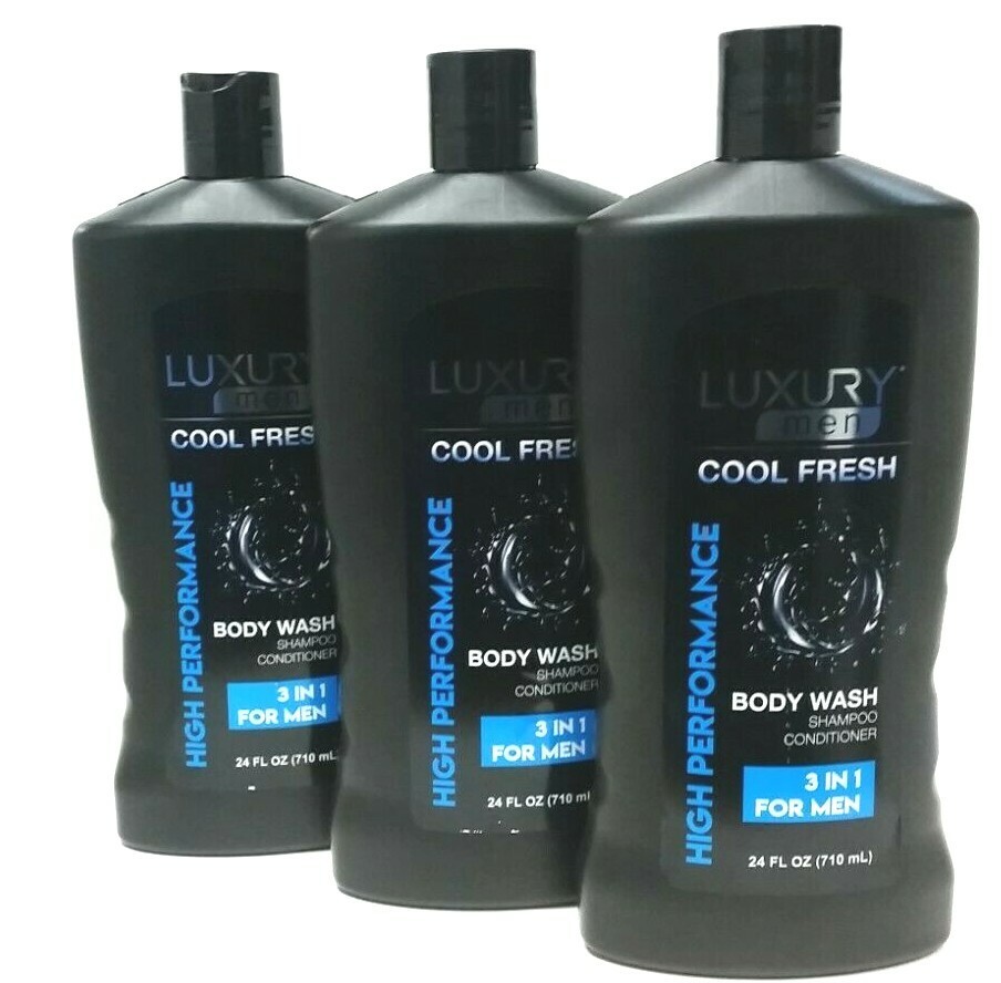 (LOT 3) Cool Fresh 3 in 1 Men Body Wash Shampoo &amp; Conditioner 24 Oz (710... - $39.59