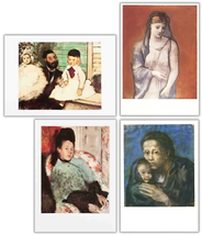 Bundle- 4 Assorted Pablo Picasso Rare Notecards Art Pieces - £7.10 GBP