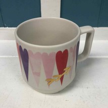 Starbucks Valentine&#39;s Day Hearts Ceramic Coffee Mug Cup 12 Oz Gold Cupid... - $21.88