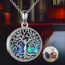 Tree of Life Locket Necklace with Abalone Shell - £82.53 GBP